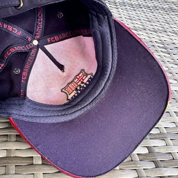 FC Barcelona Embroidered Adjustable Cap Maroon Blue Soccer La Liga Barca - Picture 6 of 8